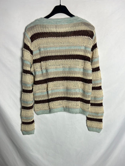 MANGO. Jersey punto rayas. T M