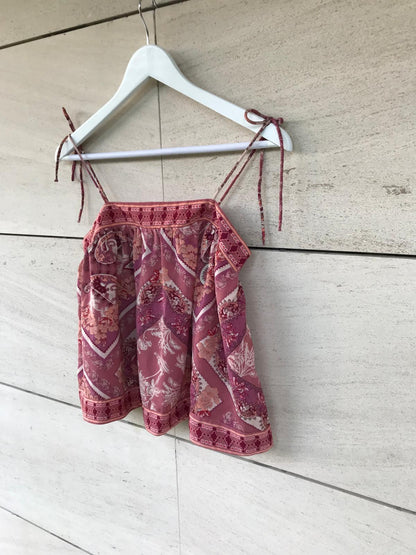 LES COPAINS. Top fluido estampado