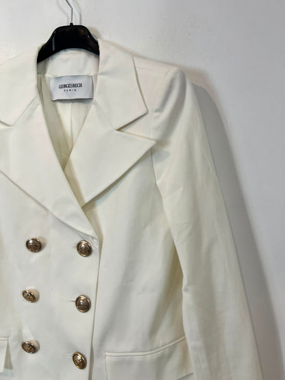 GEORGES RECH. Conjunto pantalón y blazer blanca cruzada