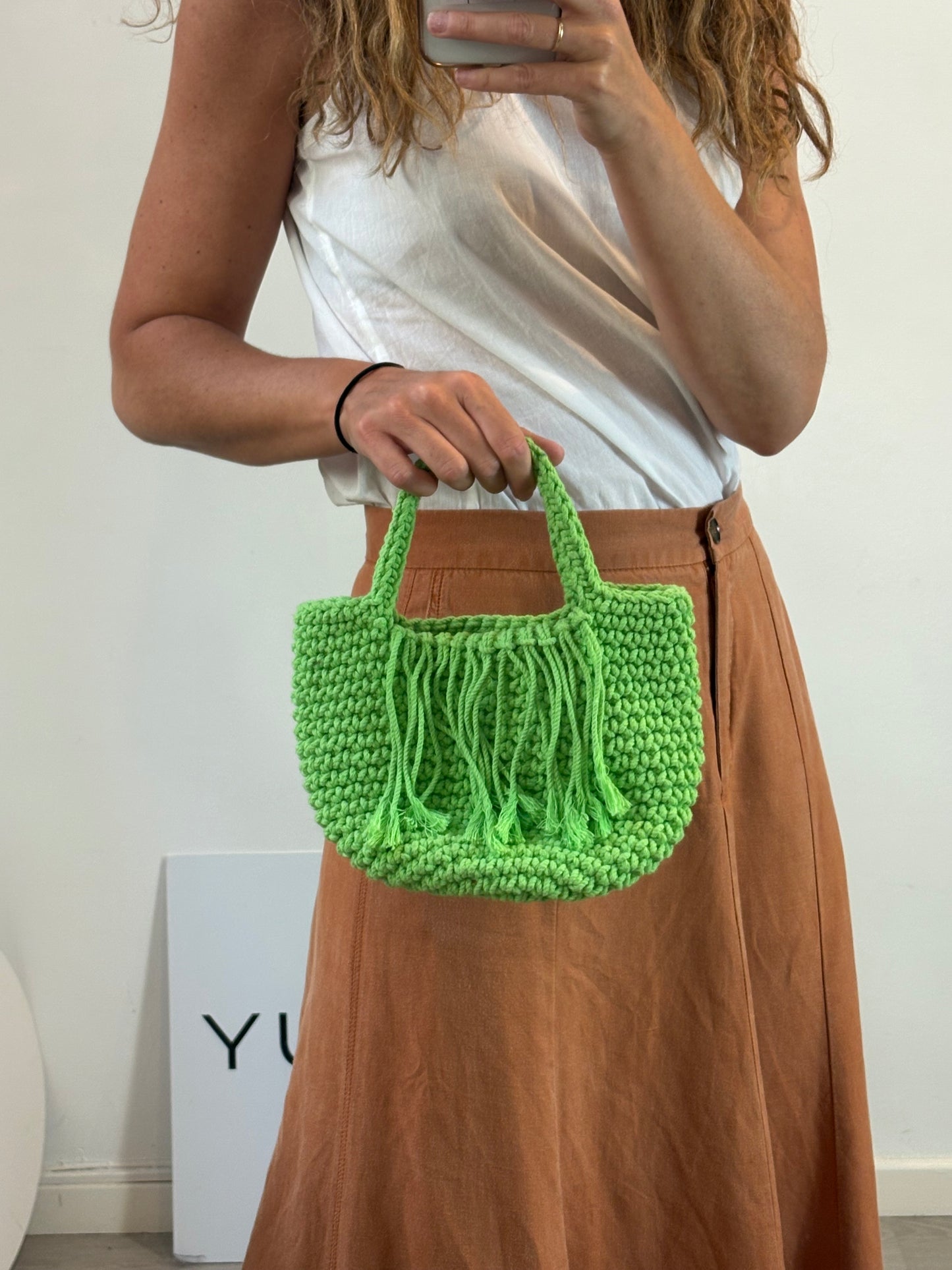 Bolso de mano verde