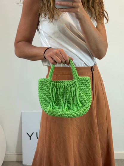 Bolso de mano verde