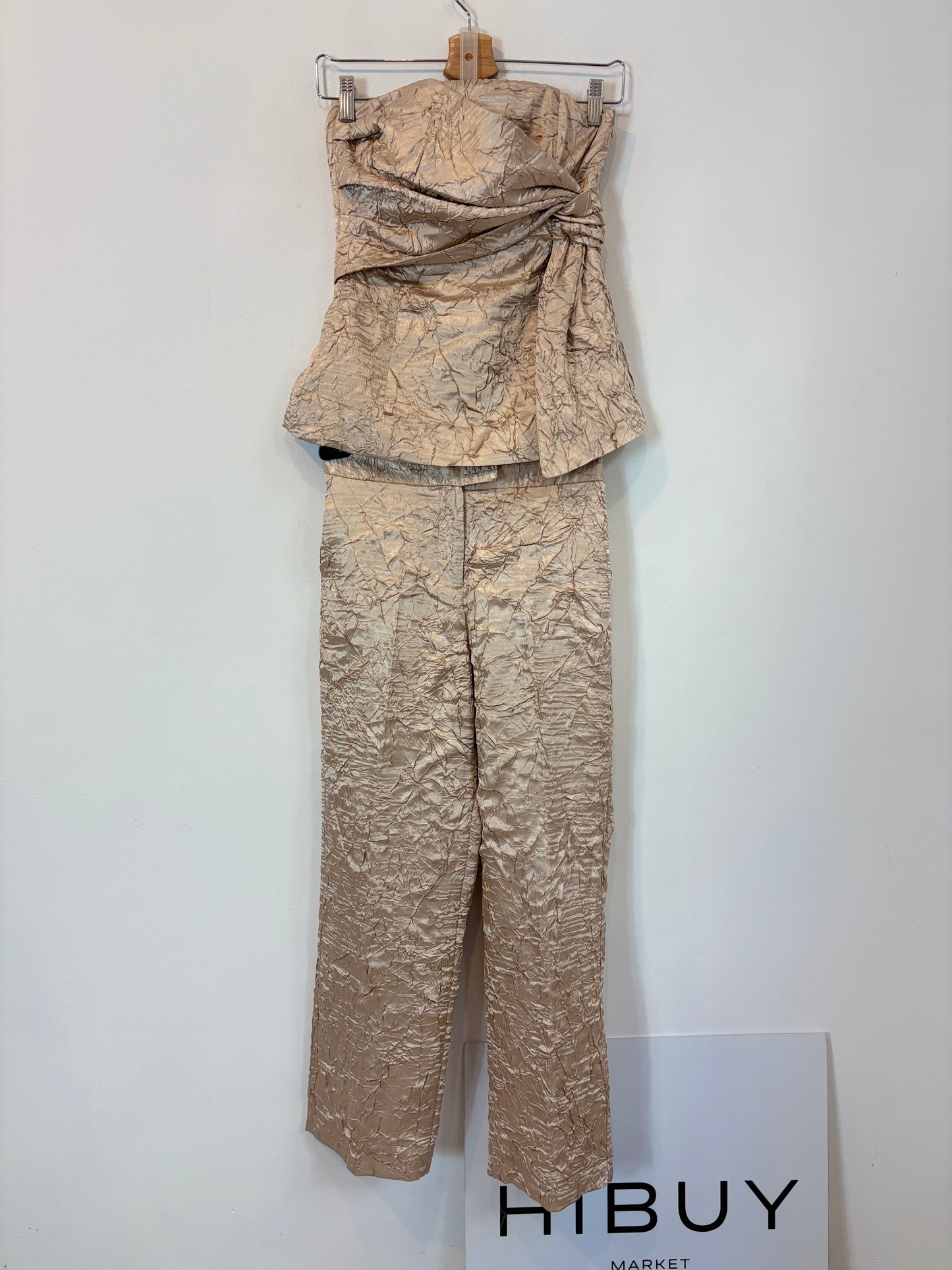 ZARA. Total look: textured pants and top. Size XS