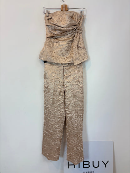 ZARA. Total look: textured pants and top. Size XS