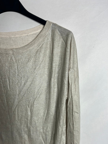 OTRAS. Jersey beige brillo. T M