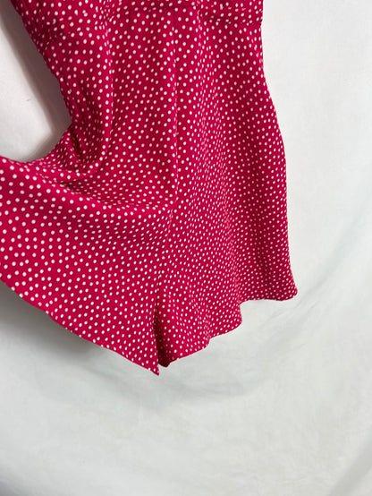 ZARA. Pink polka dot jumpsuit T.xs