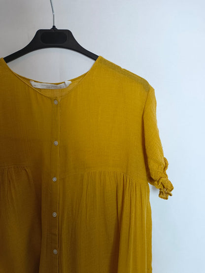 ZARA. Mono corto mostaza T.l