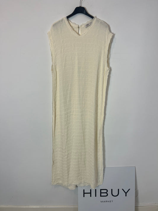 ZARA. Vestido pastel textura T.l