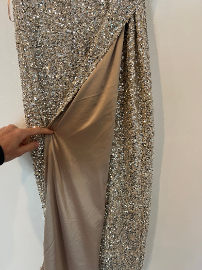 NEVER FULLY DRESSED. Falda midi lentejuelas