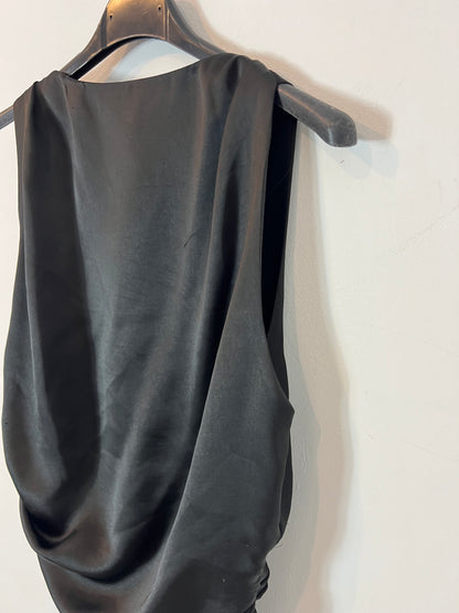 ZARA. Black satin bow top. TM