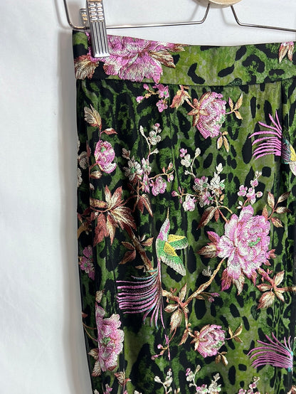 POETIC LICENSE. Embroidered tulle midi skirt. Size 36