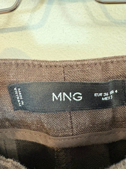 MANGO.  Traje de chaqueta lino marrón