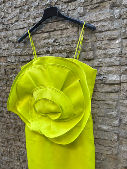 CAIO. Vestido midi lima flor maxi
