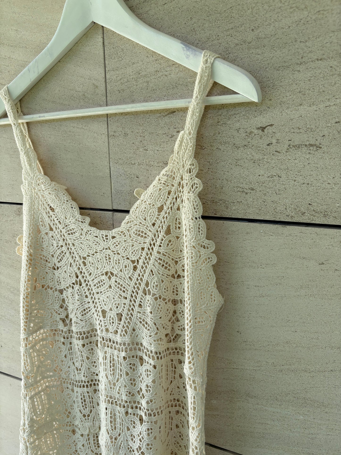 OTRAS. Vestido largo crochet. T S/M