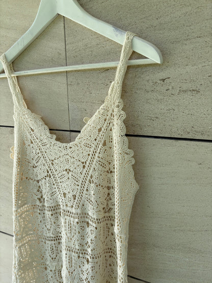 OTRAS. Vestido largo crochet. T S/M