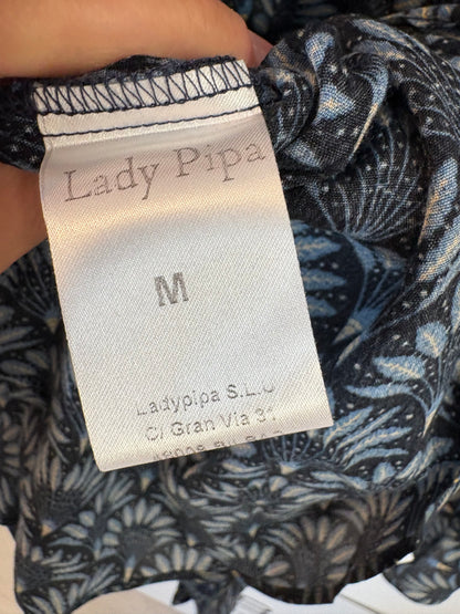 LADY PIPA. Total look azul estampado