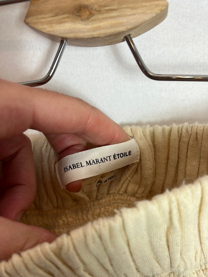 ISABEL MARANT ÉTOILE . Total look beige bordados y tachuelas. T 38/40
