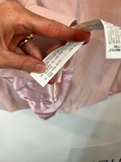 ZARA. Blazer rosa con lino