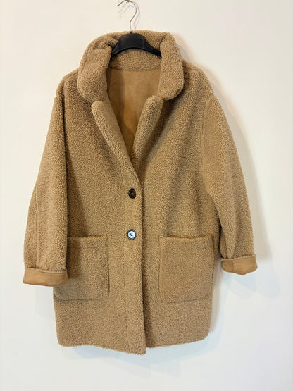 ZARA. Abrigo reversible beige. T 13-14 años (S)