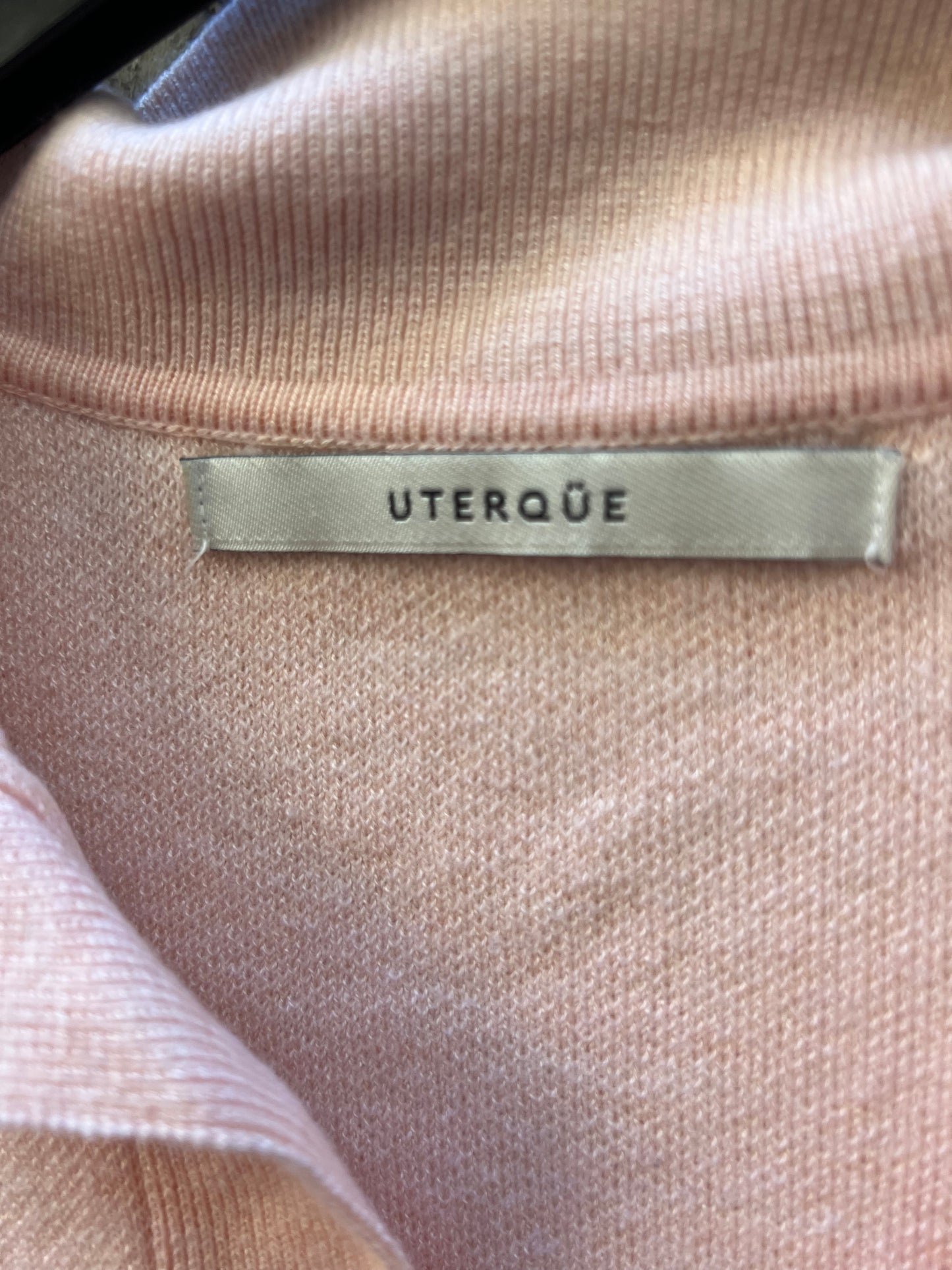 UTERQÜE. Jersey rosa polero con lana. T S
