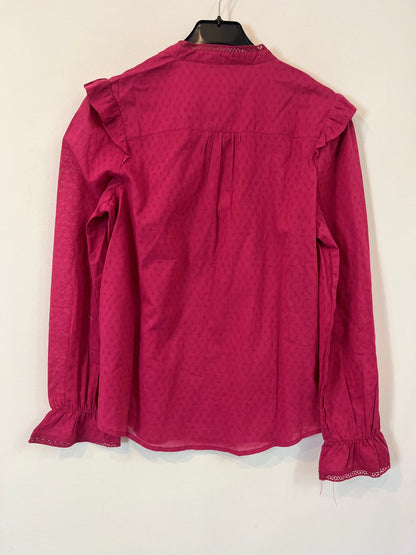 SPRINGFIELD. Blusa rosa bordada T.38