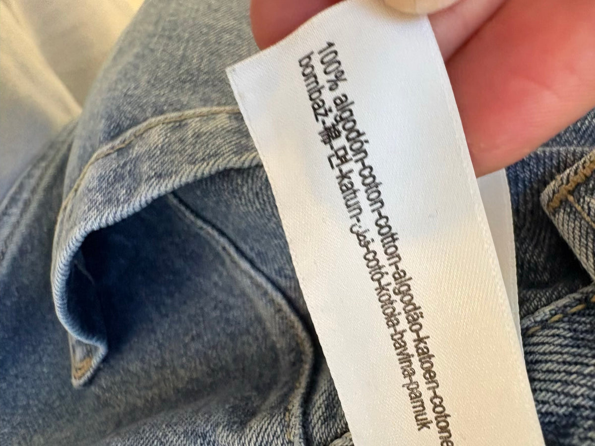 MASSIMO DUTTI. Denim pata ancha bolsillos