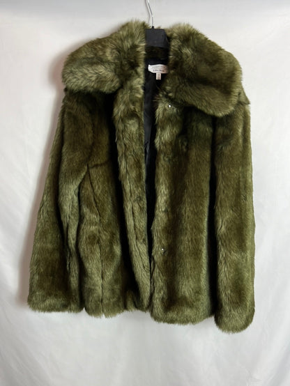 &amp;OTHER STORIES. Green fur coat. Size 36