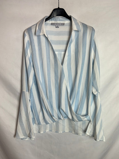 HYFVE. Striped wrap blouse Tm