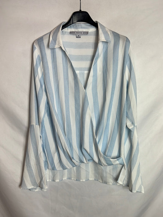 HYFVE. Striped wrap blouse Tm