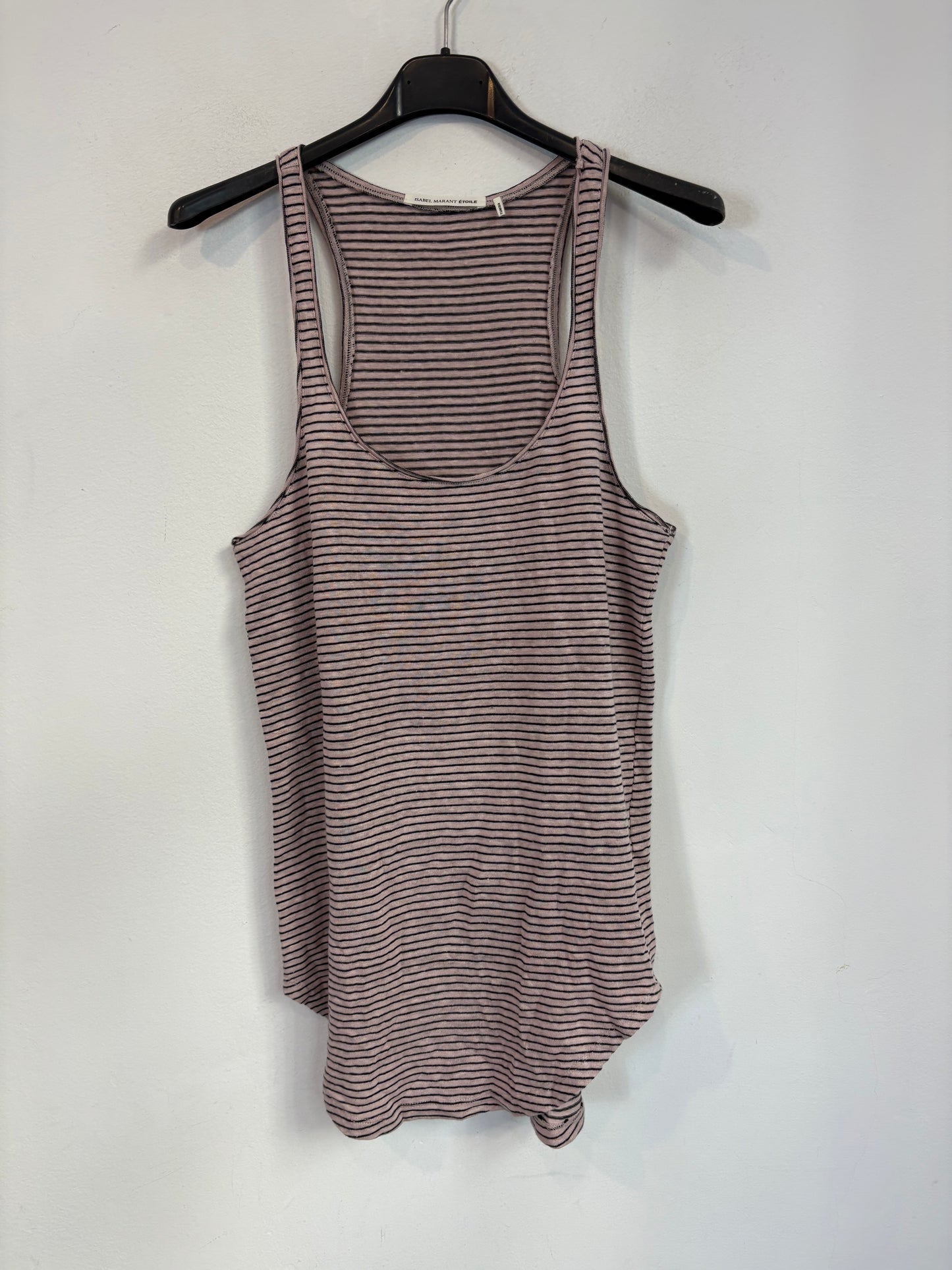 ISABEL MARANT. Camiseta lino rayas