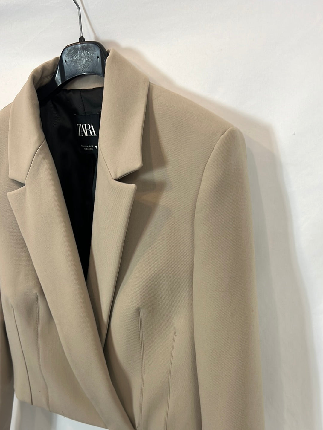 ZARA. Beige cropped blazer TM – Hibuy market
