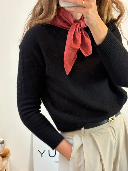 SOPHIE & LUCIE. Pañuelo teja con lino