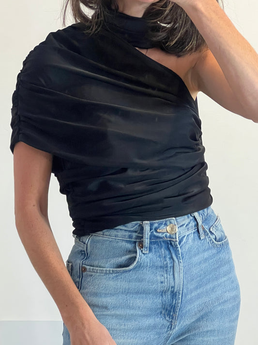 AMEÉ. Sleeveless fringed sweater S.(s)