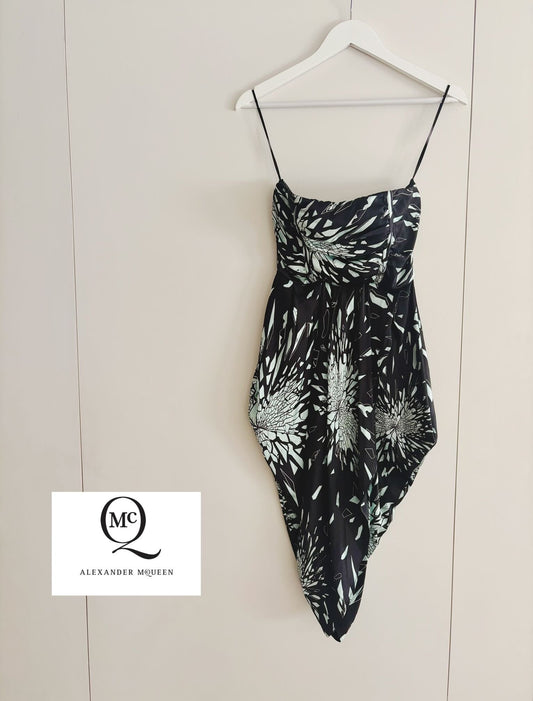 ALEXANDER McQUEEN. Vestido seda palabra de honor