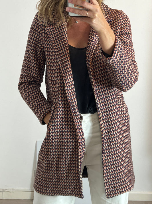 MARGOT PARIS. Abrigo textura colores. T S