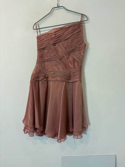Vestido rosa empolvado vintage