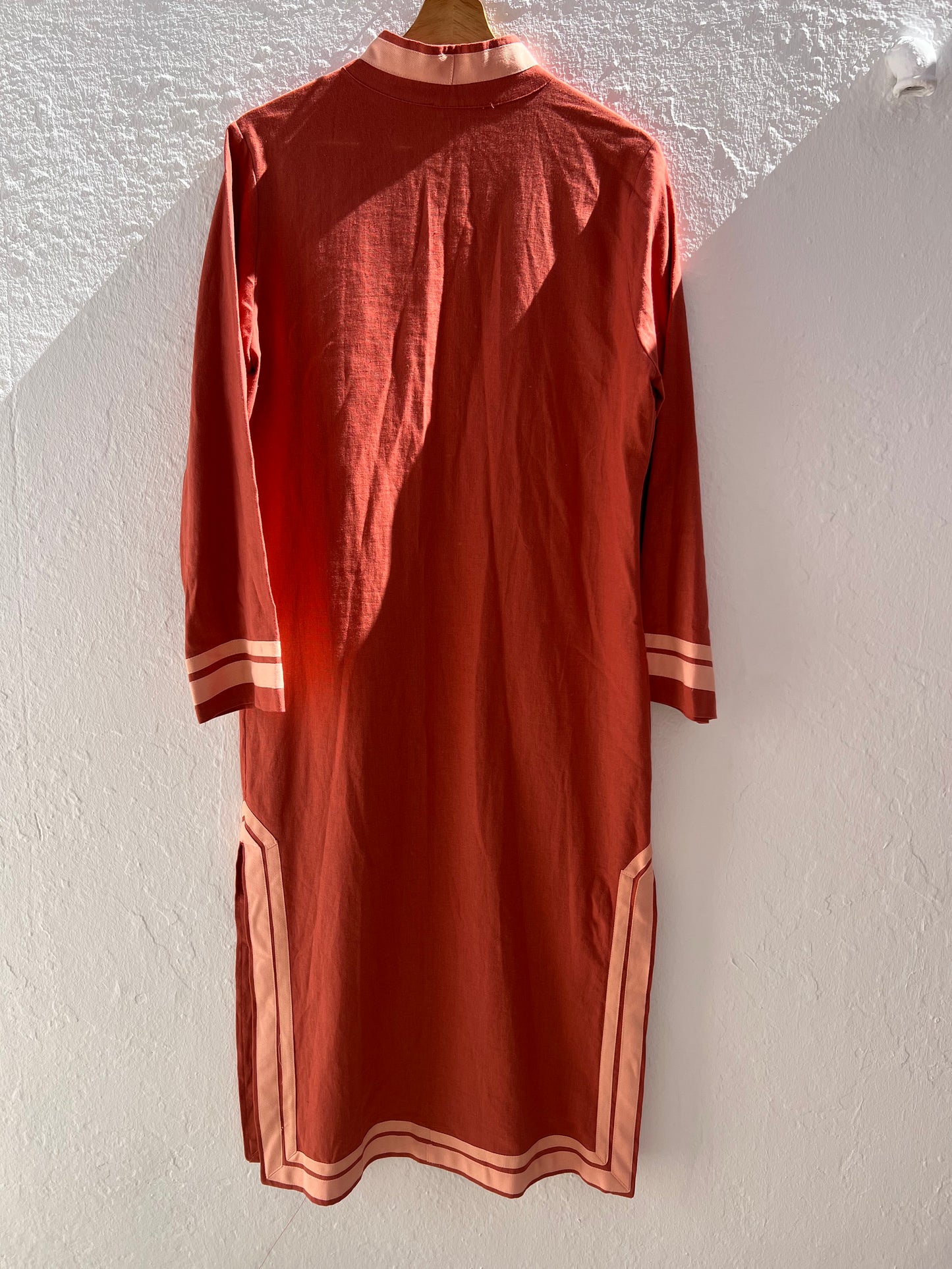 JUAN AVELLANEDA BY SEE IUO. Vestido teja lino T.m