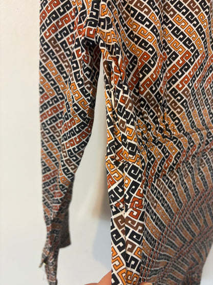 SANDRO. Vestido estampado tablas