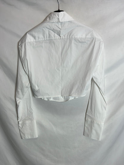 ZARA. Camisa crop ballenas. T S