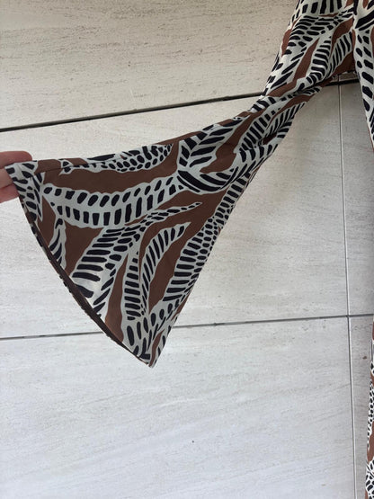 NTB. Vestido largo estampado aberturas
