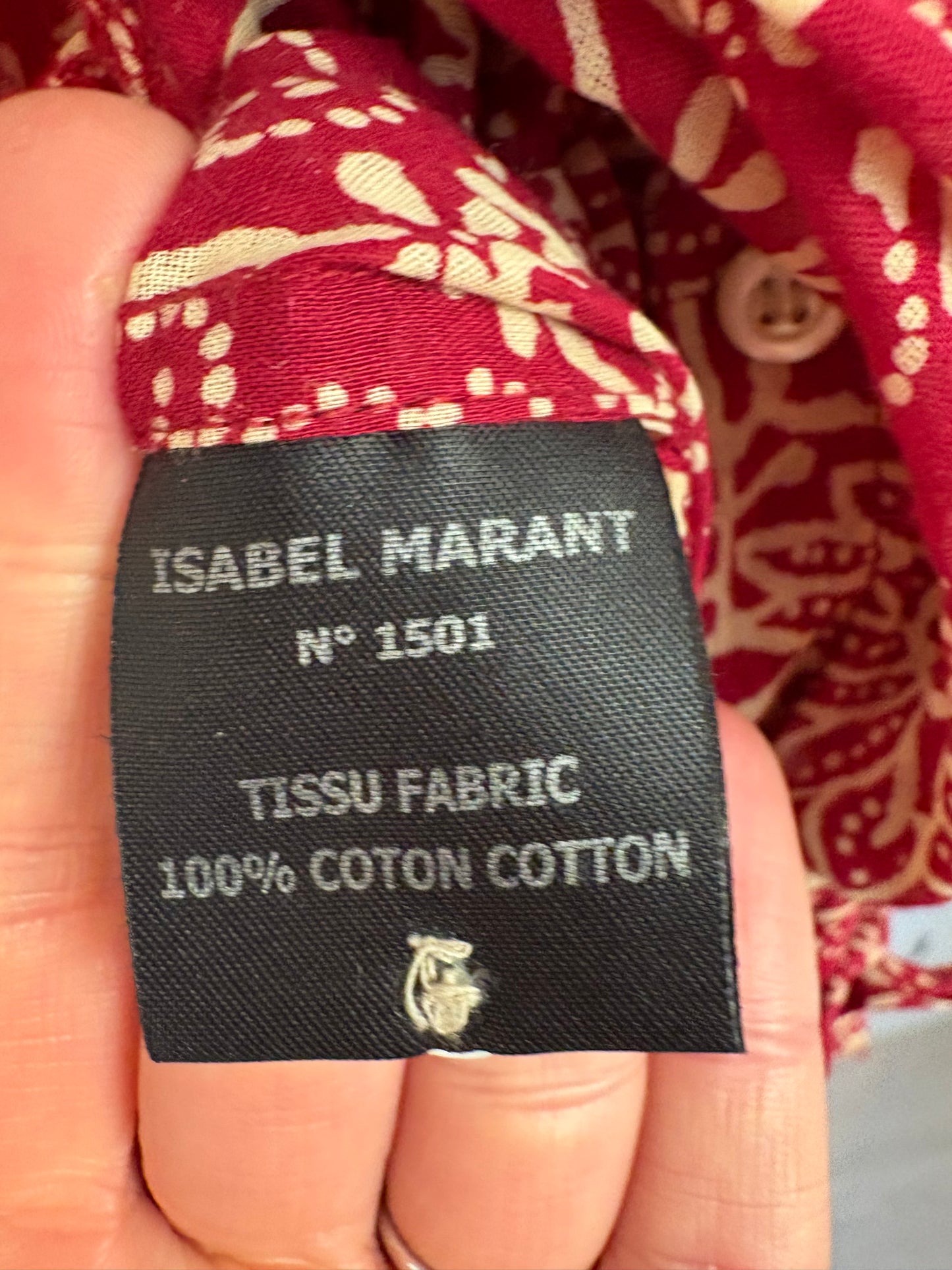 ISABEL MARANT. Black floral print jumpsuit. Size 36