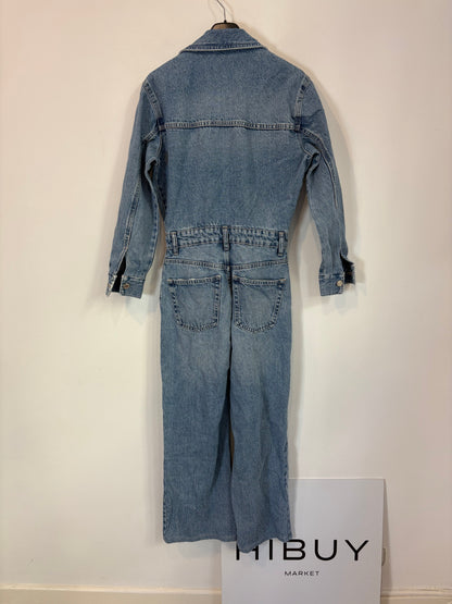 ZARA. Mono denim bolsillos