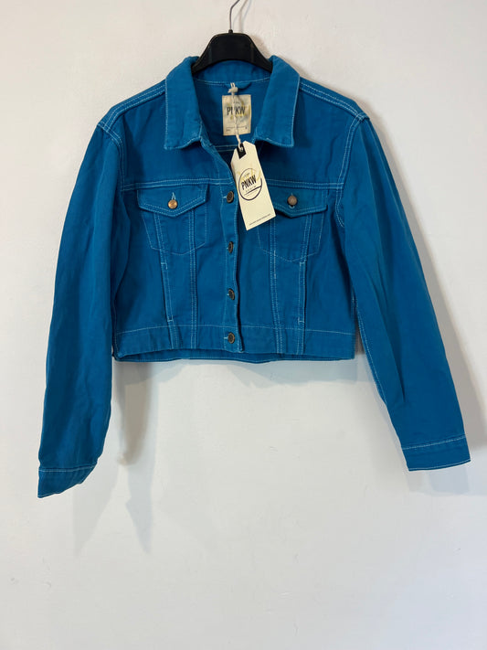 PINK WOMAN. Blue stitched denim jacket (2 sizes available)