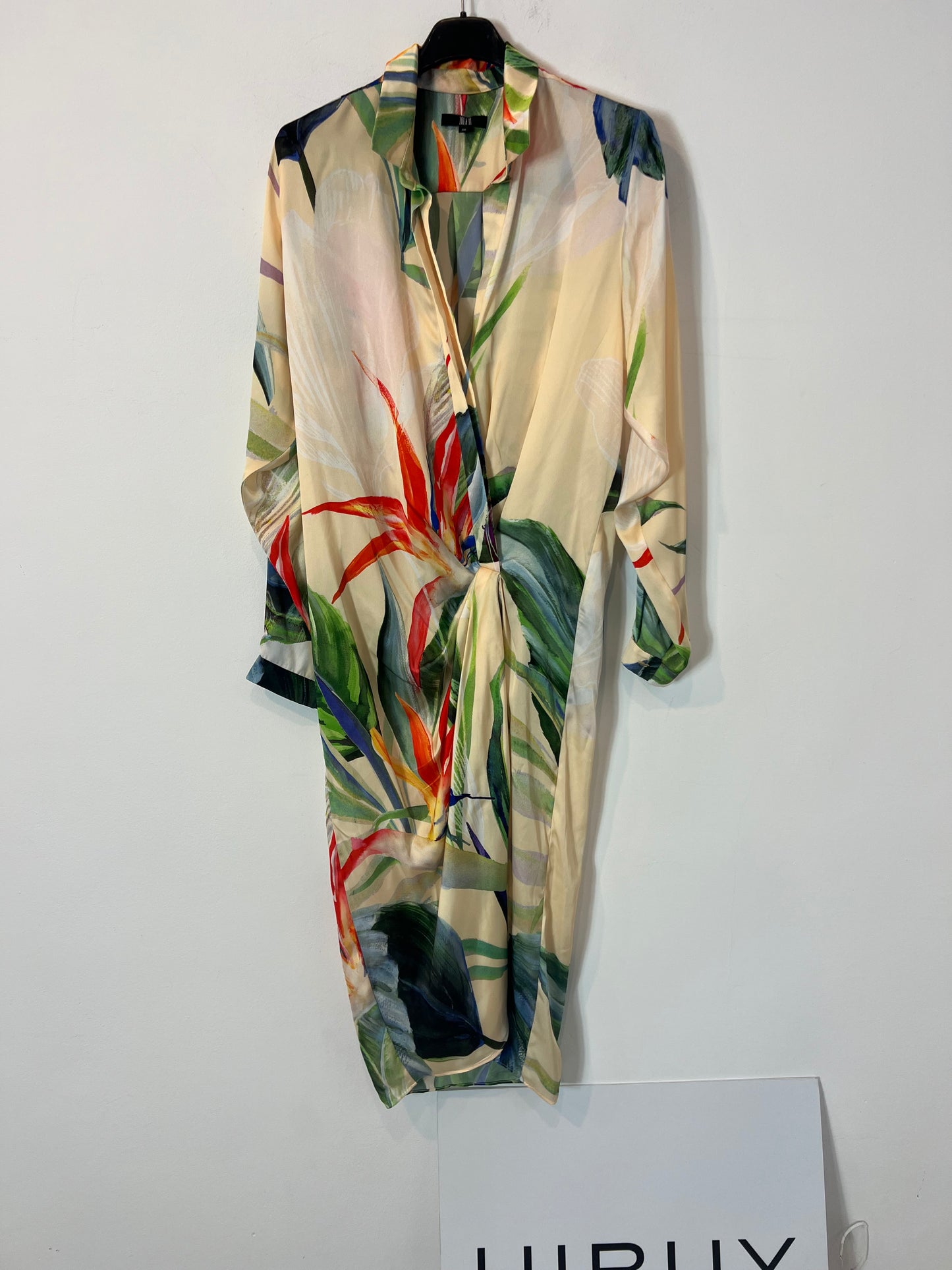 LOLA LI. Vestido midi flores nudo  T.36