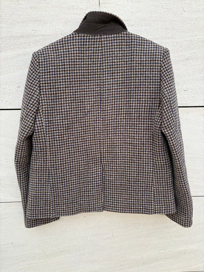 GERARD DAREL. Blazer 100% lana burdeos y azules