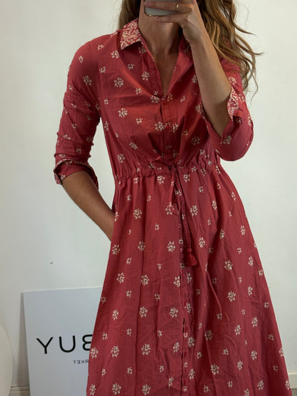 MAISON HOTEL. Vestido largo camisero estampado