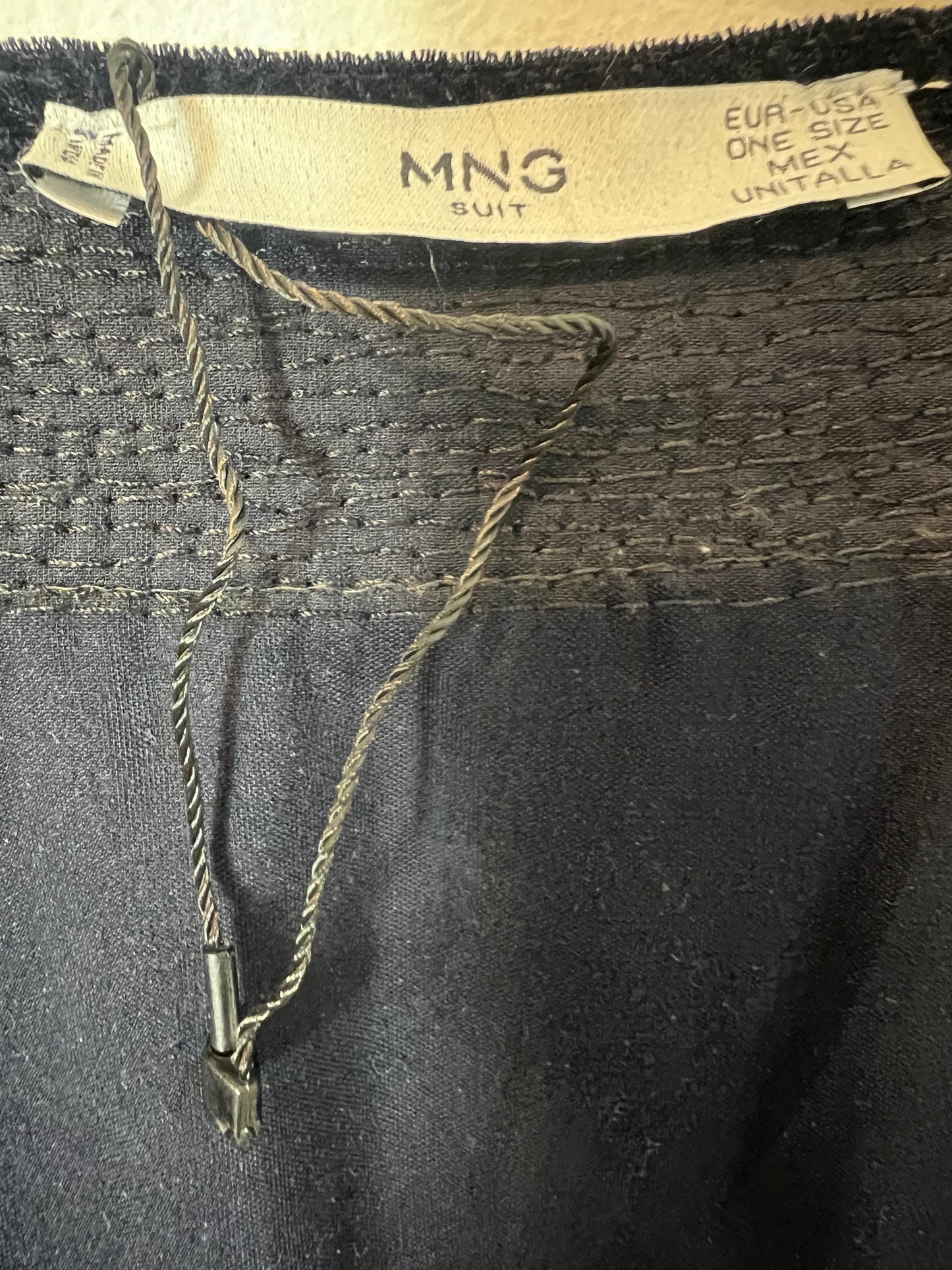 MANGO. Kimono terciopelo pedrería TU(s/m)