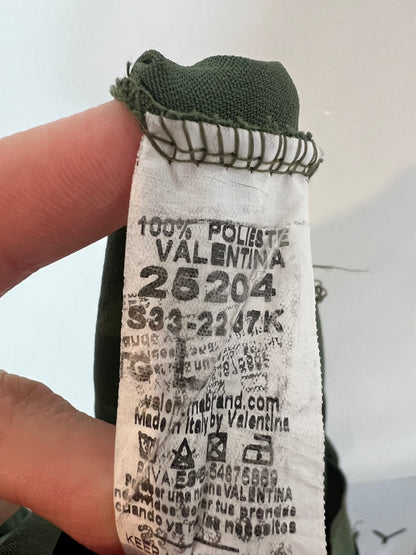 VALENTINA. Green crossover trousers, size 42