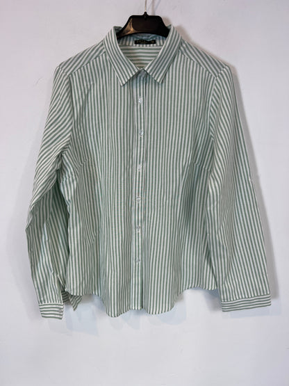 BOTELI. Camisa rayas verdes. T S