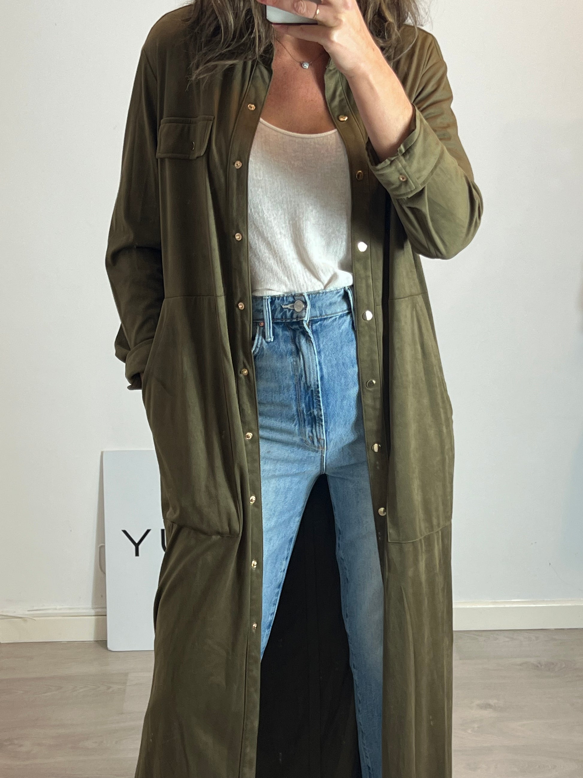 ZARA. Long faux leather shirt dress. XS (S) Hibuy market ZARA. Long faux leather shirt dress. XS (S) Hibuy market