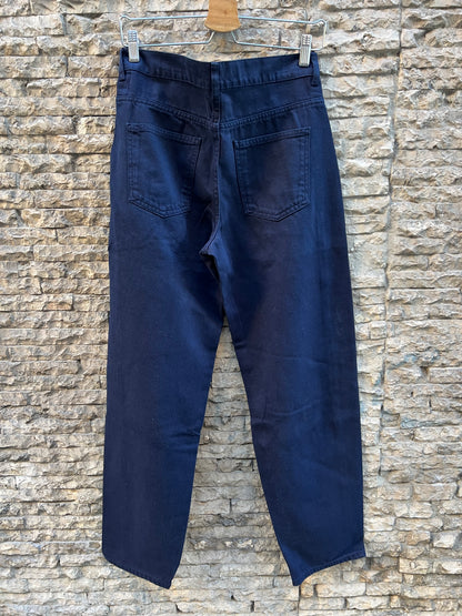 ZARA. Denim azul marino recto. T 34 (S)
